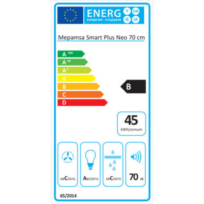 Συμβατικός Απορροφητήρας Mepamsa SMART 70X 70 cm 300 m3/h 125W D