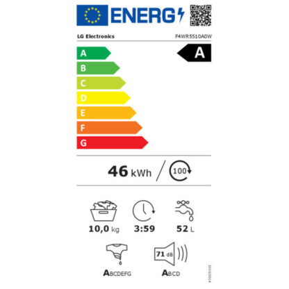 Πλυντήριο ρούχων LG F4WR6010A1W 60 cm 1400 rpm 10 kg