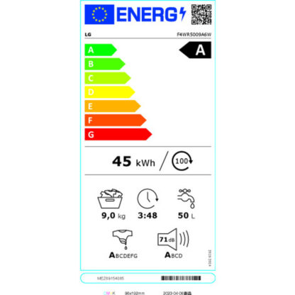 Πλυντήριο ρούχων LG F4WR5009A6W 60 cm 1400 rpm 9 kg