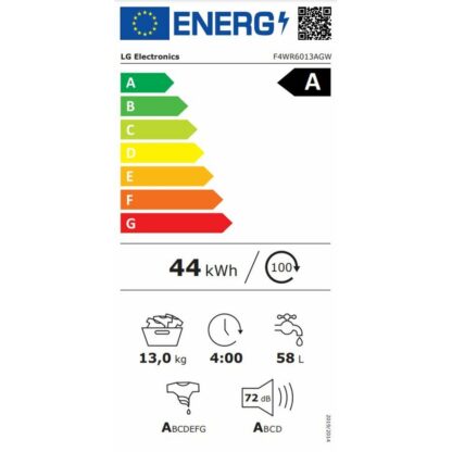 Πλυντήριο ρούχων LG F4WR6013AGW 60 cm 1400 rpm 13 kg Ατμός