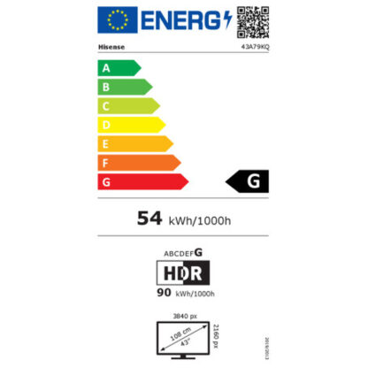 Smart TV Hisense 65A7KQ 4K Ultra HD 43" LED HDR D-LED QLED