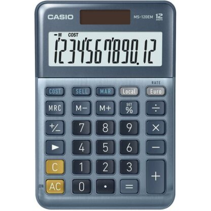 Αριθμομηχανή Casio MS-100EM Μπλε (x10)