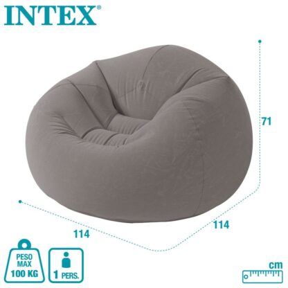 Φουσκωτή Καρέκλα Intex Γκρι 107 x 69 x 104 cm (x6)