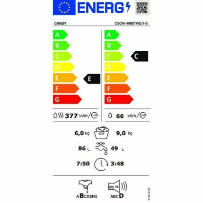 Washer - Dryer Candy CSOW 4965TWE/1-S 9kg / 6kg Λευκό 1400 rpm