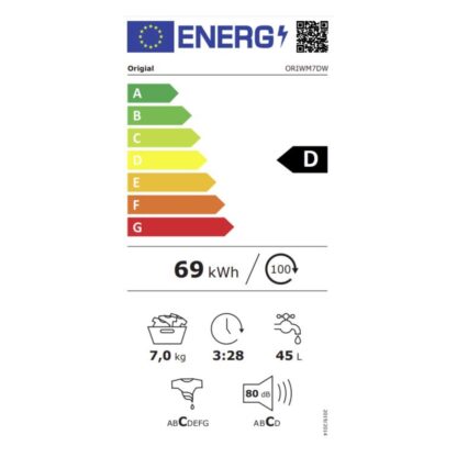 Πλυντήριο ρούχων Origial ORIWM5DW Prowash 45 L 1200 rpm 7 kg