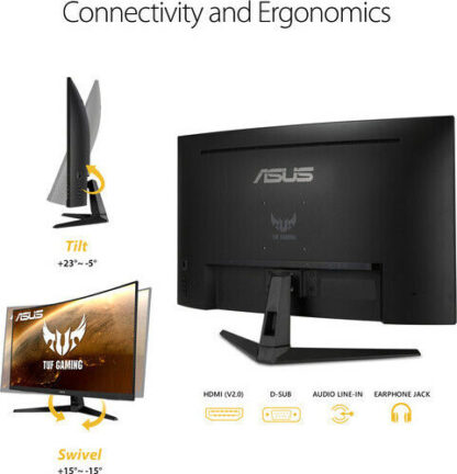 Asus VG328H1B VA Curved Gaming Monitor 31.5" FHD 1920x1080 165Hz