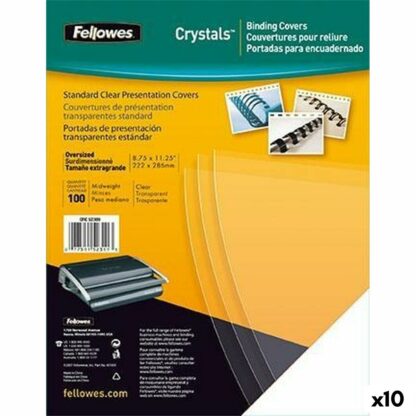 Binding Covers Fellowes 100 Τεμάχια Κρυστάλλινο PVC A4 (x10)