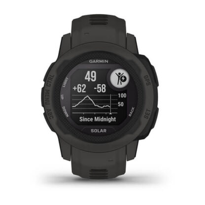 Smartwatch GARMIN Instinct 2 Solar Σκούρο γκρίζο 0,79" Μαύρο Γραφίτης