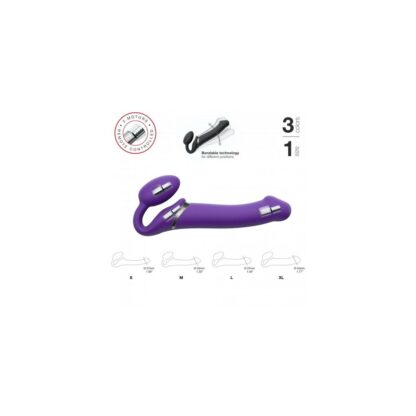 Αυνανιστήρι Διπλής Διείσδυσης Stroker Strap-on-me Purple Μωβ L