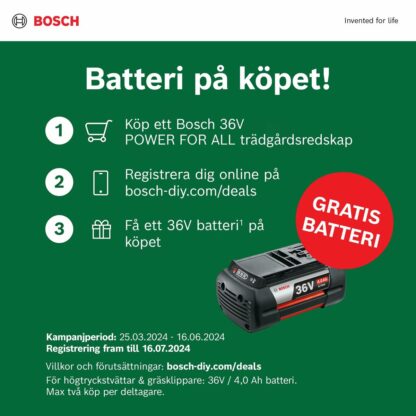 Κοπτικό γκαζόν BOSCH 36V-40-650