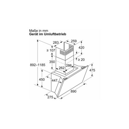 Συμβατικός Απορροφητήρας BOSCH DWK91LT60 Μαύρο