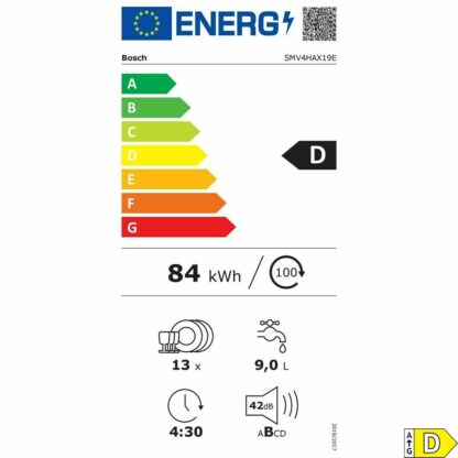 Πλυντήριο πιάτων BOSCH SMV4HAX19E Λευκό