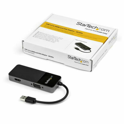 Αντάπτορας USB σε VGA/HDMI Startech USB32HDVGA Μαύρο 4K Ultra HD