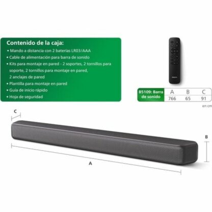 Σύστημα Ηχείων Soundbar Philips TAB5109/10 Γκρι 60 W