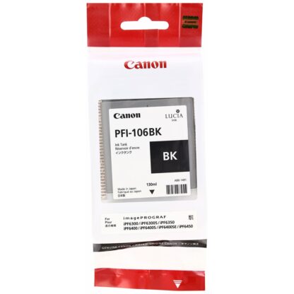 Αυθεντικό Φυσίγγιο μελάνης Canon PFI-106 BK Μαύρο