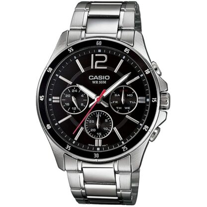 Ανδρικά Ρολόγια Casio MULTIFUNCTION CALENDAR - BLACK Μαύρο Ασημί (Ø 43,5 mm) (Ø 35 mm)