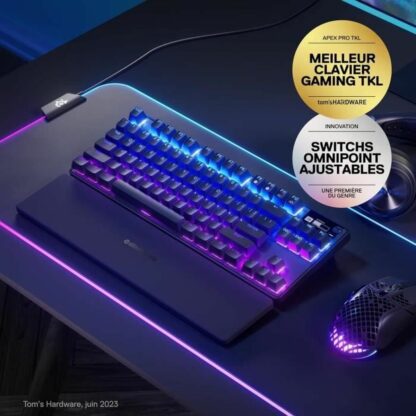 Bluetooth Πληκτρολόγιο SteelSeries 64869 Μαύρο γαλλικά AZERTY