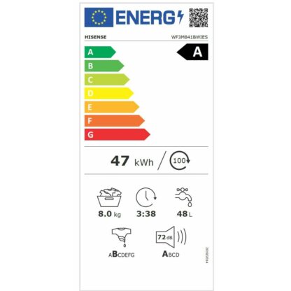 Πλυντήριο ρούχων Hisense WF3M841BWIES 59,5 cm 1400 rpm 8 kg