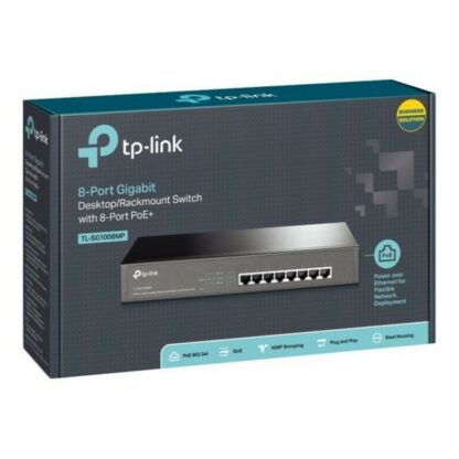 Switch Ντουλαπιού TP-Link TL-SG1008MP RJ45 PoE 16 Gbps Μαύρο