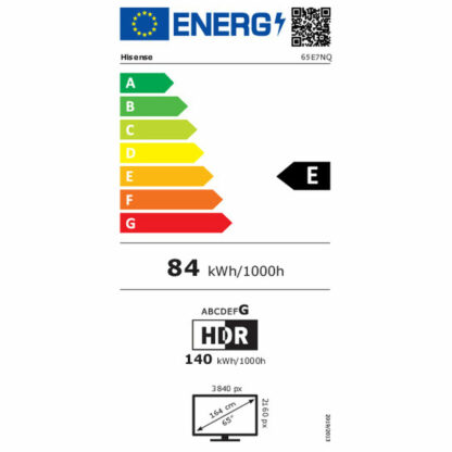 Smart TV Hisense 65E7NQ       65 65" 4K Ultra HD LED HDR QLED