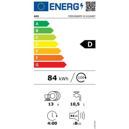 Πλυντήριο πιάτων AEG FEE63606PM 59,6 cm Γκρι