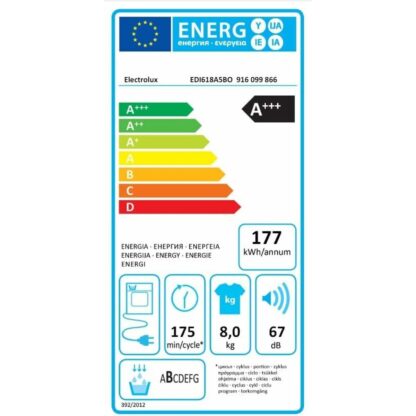 Συμπυκνωτικό στεγνωτήριο Electrolux EDI618A5BO