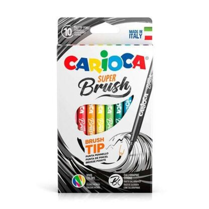 Σετ Μαρκαδόροι Carioca Super Brush Πολύχρωμο 10 Τεμάχια (24 Μονάδες)