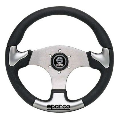 Τιμόνι Racing Sparco 015THPUGR345 Μαύρο Ασημί