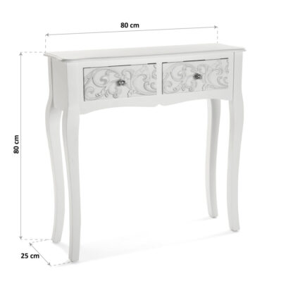 Έπιπλο για το Χωλ με 2 Συρτάρια Versa Anjali         25 x 80 x 80 cm