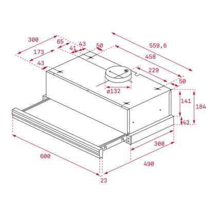 Συμβατικός Απορροφητήρας Teka CNL6415BK 60 cm 385 m3/h 64 dB 110W