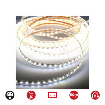 LED ταινίες EDM 72700 4,2 W x 1 m 50 m Κρύο φως 6400 K 350 lm