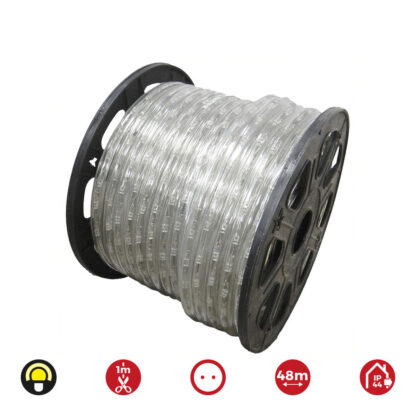 LED Σωλήνας EDM 72717 flexiLED Κίτρινο 1,4 W x 1 m 48 m 2 δρόμων