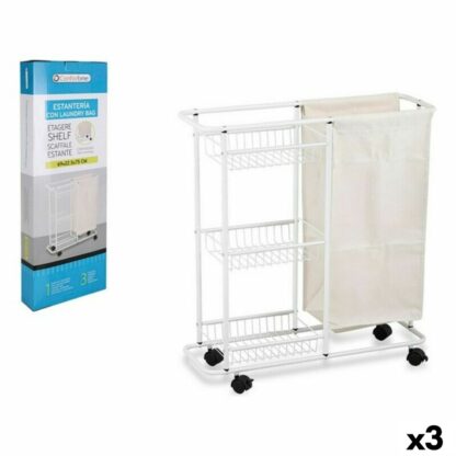 Ράφια Μπάνιου Confortime Laundry Bag Μέταλλο 69 x 22,5 x 75 cm (3 Μονάδες) (69 x 22.5 x 75 cm)