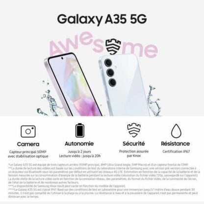 Smartphone Samsung Galaxy A35 Octa Core 6 GB RAM 128 GB Μπλε