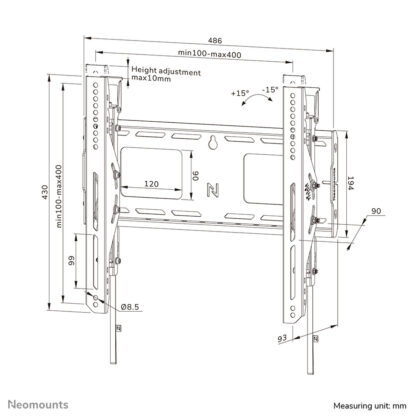 Βάση Τηλεόρασης Neomounts WL35-750BL14 32" 75" 100 kg