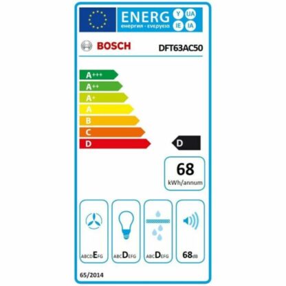 Συμβατικός Απορροφητήρας BOSCH DFT63AC50 60 cm 360 m³/h 68 dB 146W Ανοξείδωτο ατσάλι