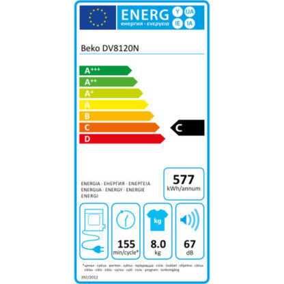 Στεγνωτήρας εκκένωσης BEKO DV8120N Λευκό