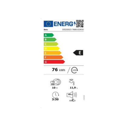 Πλυντήριο πιάτων BEKO DIS35023 45 cm Λευκό