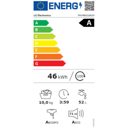 Πλυντήριο ρούχων LG F4WR6010A0W 60 cm 1400 rpm 10 kg