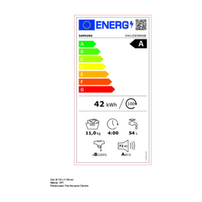 Πλυντήριο ρούχων Samsung WW11DB7B94GBU3 60 cm 1400 rpm 11 Kg