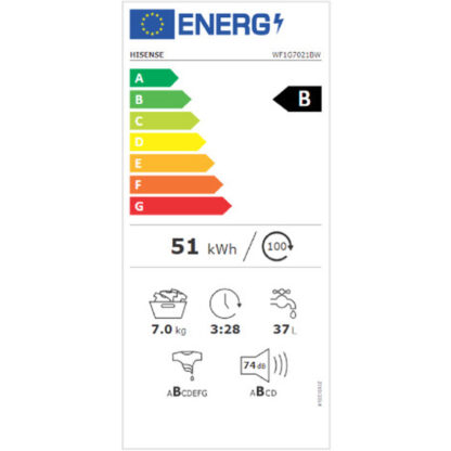 Πλυντήριο ρούχων Hisense WF1G7021BW 60 cm 1200 rpm 7 kg