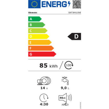 Πλυντήριο πιάτων Siemens AG SN73HX15VE 60 cm