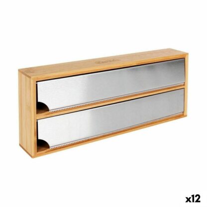 Βάση Ρολού Κουζίνας Quttin Bamboo Αλουμίνιο 33,5 x 13 x 5,5 cm (12 Μονάδες)