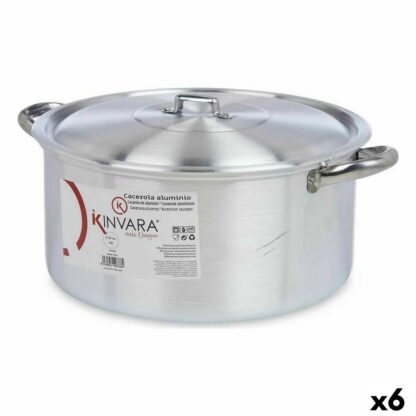 Κατσαρόλα με Καπάκι Kinvara 100010 Ασημί 10 L (x6)