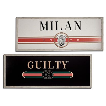 Πίνακας GUILTY MILAN τσιπ - ματ 2 x 46 x 121 cm (4 Μονάδες)