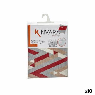 Τραπεζομάντηλο Kinvara CUBIC-26195-1 Μπορντό Καμβά 140 x 180 cm Ανθεκτικό στους λεκέδες Αφηρημένο (x10)