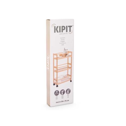 Ράφια Kipit WR5512 Φυσικό Bamboo πολυπροπυλένιο 44,5 x 75 x 20 cm (4 Μονάδες)