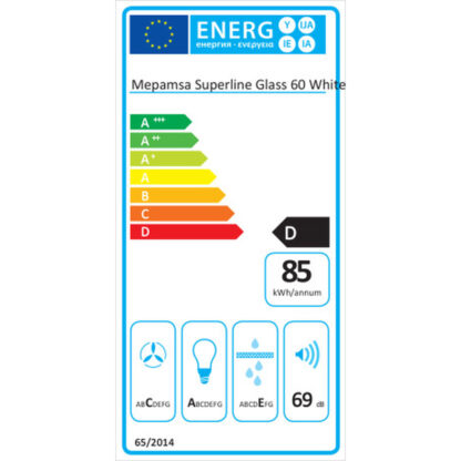 Συμβατικός Απορροφητήρας Mepamsa Superline Glass 60 60 cm 415 m3/h 69 dB 140W Λευκό