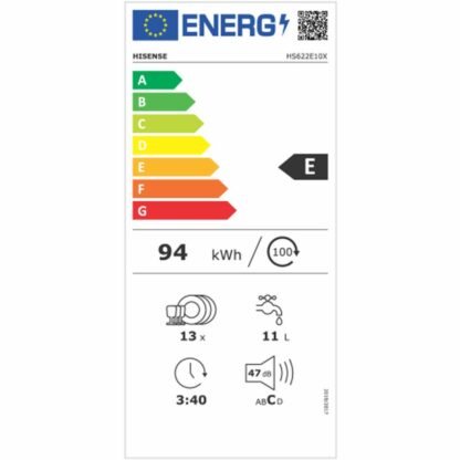 Πλυντήριο πιάτων Hisense HS622E10X 60 cm Γκρι