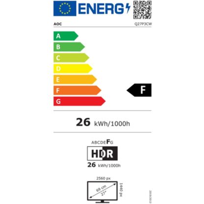 Οθόνη AOC Q27P3CW 27" Quad HD 75 Hz 60 Hz